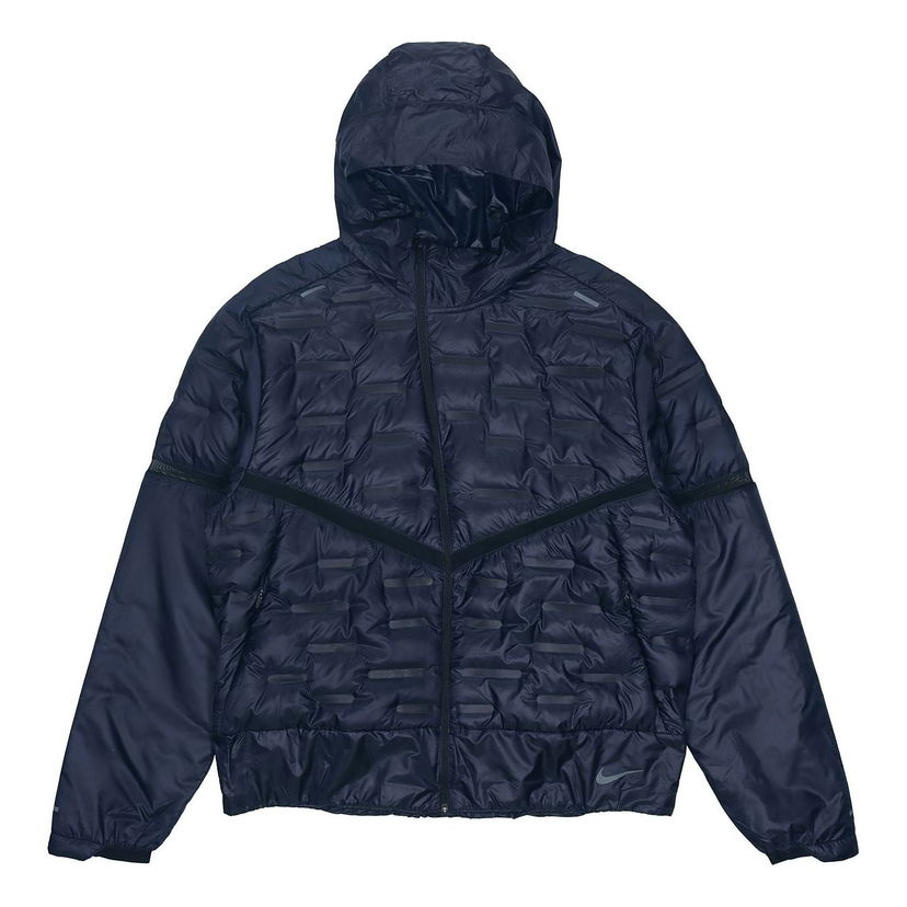 Prešívaná bunda Nike Aeroloft Stay Warm Hooded Down Jacket Navy | CU7793-451