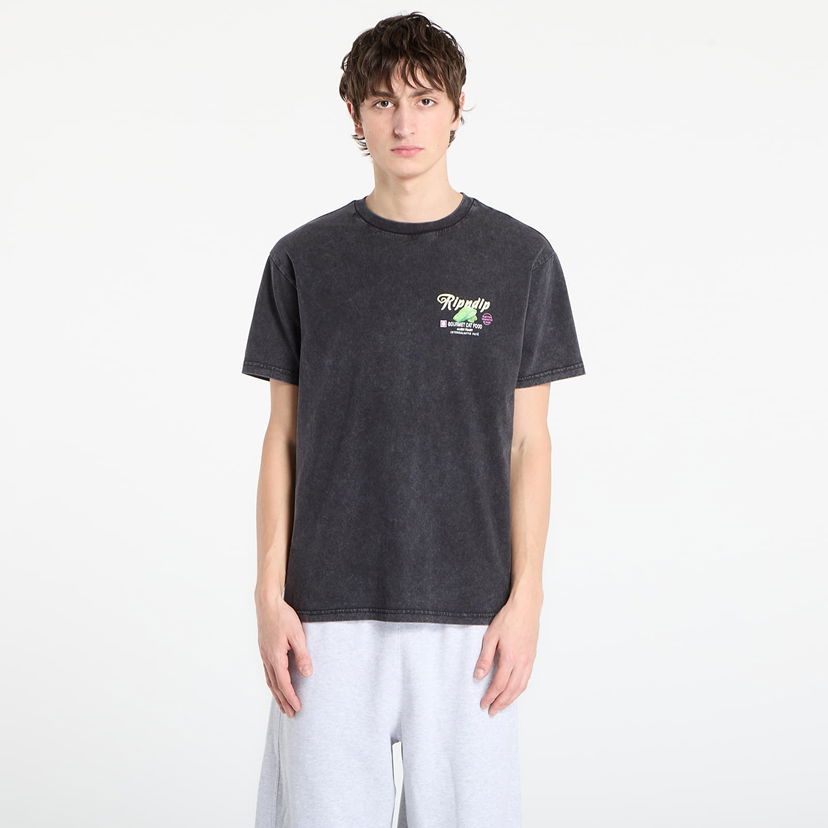 Tričko RIPNDIP Gourmet Cat Food T-shirt Vintage Wash Čierna | RNDHOL25138