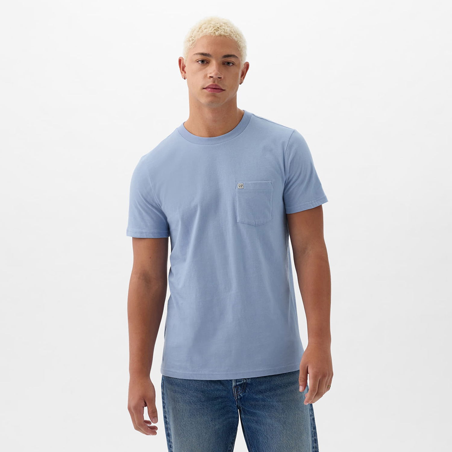 Tričko GAP Pocket Micro Logo Tee Distant Blue Modrá | 857901-01, 0