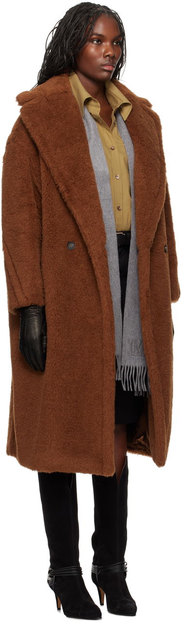 Kabáty Max Mara Max Mara Tedgirl Teddy Coat Hnedá | 2421016042600 MM10501, 1
