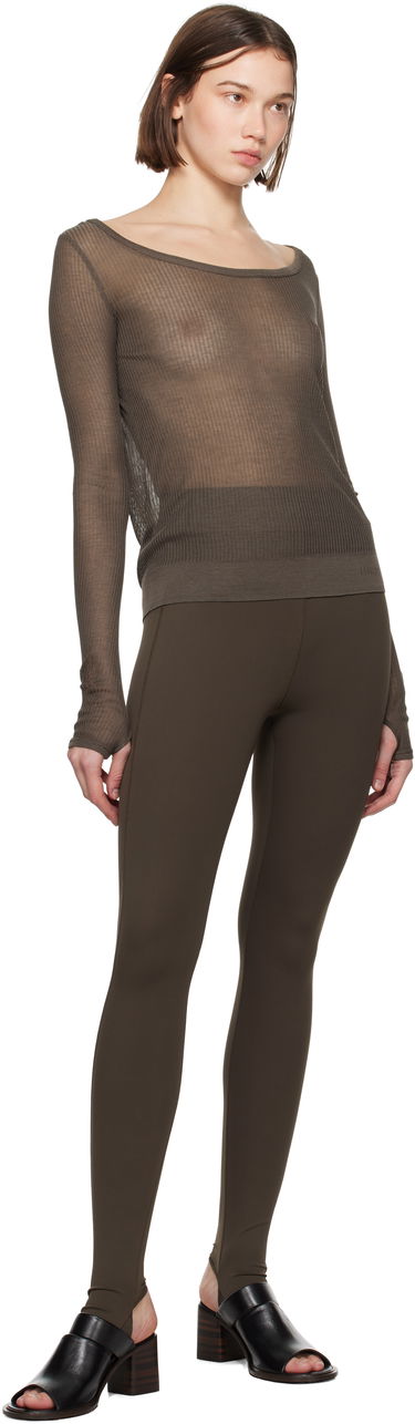 Tričko LEMAIRE LEMAIRE Seamless Long Sleeve T-Shirt Hnedá | TO1278 LK1017, 3
