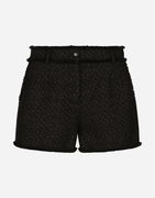 Black Tweed Shorts