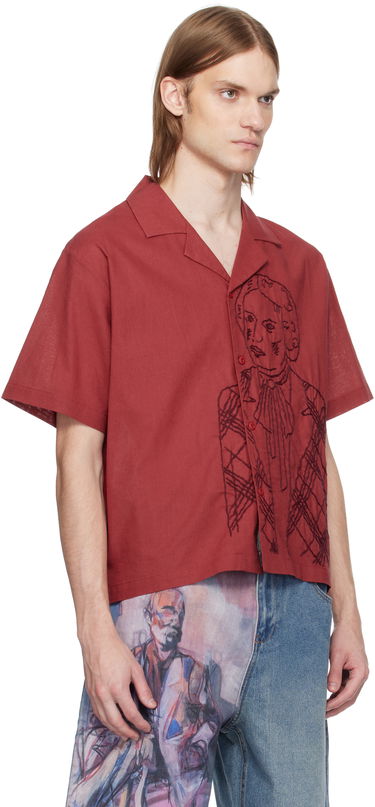 Košeľa KidSuper KidSuper Hand Stitched Shirt Červená | SS25-SST-05, 1