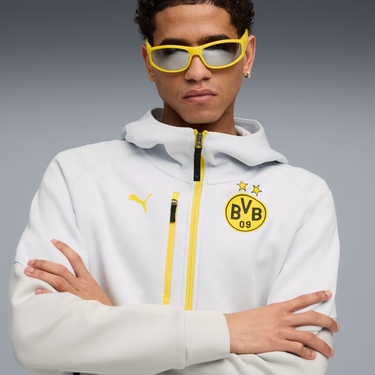 Mikina Puma Borussia Dortmund Tech FZ Hoody Biela | 781696-18, 2