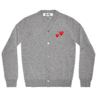 Sveter Comme des Garçons PLAY Duo Heart Cardigan Šedá | AZ N072 051 1, 0
