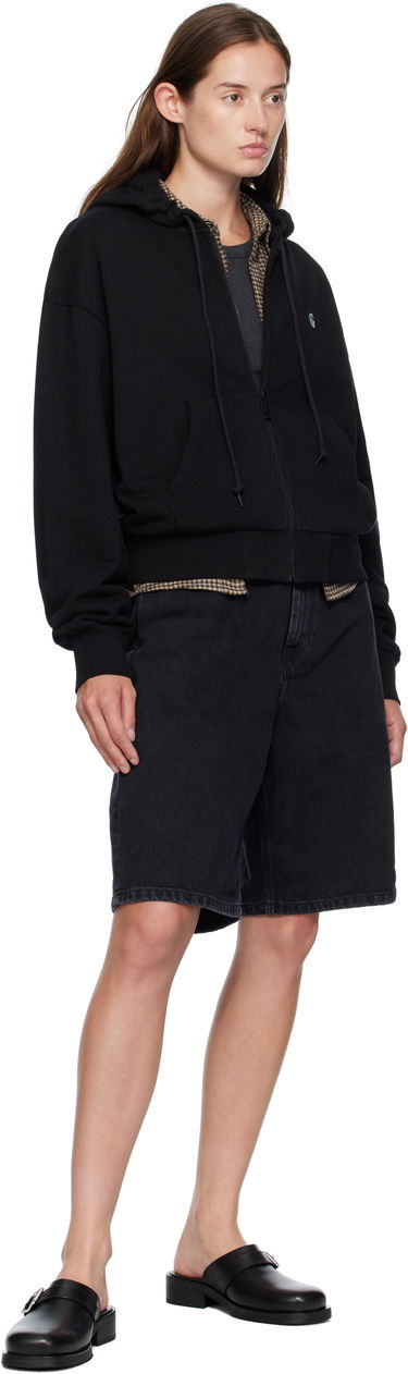 Mikina Carhartt WIP Work In Progress Casey Full-Zip Cropped Hoodie Čierna | I032642 0M4XX, 3