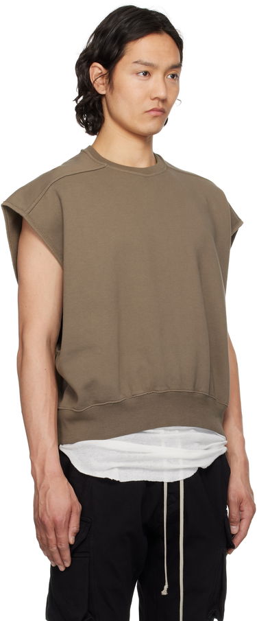 Sveter Rick Owens Rick Owens DRKSHDW Hollywood Jumbo Tatlin Sleeveless Sweatshirt Béžová | DU01E3160 F, 4