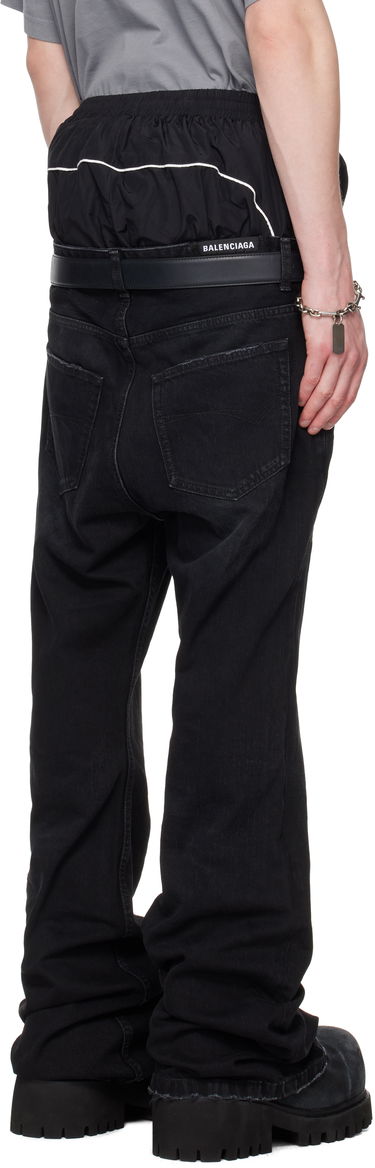 Džínsy Balenciaga Balenciaga Layered Jeans Čierna | 814224TRW58, 2