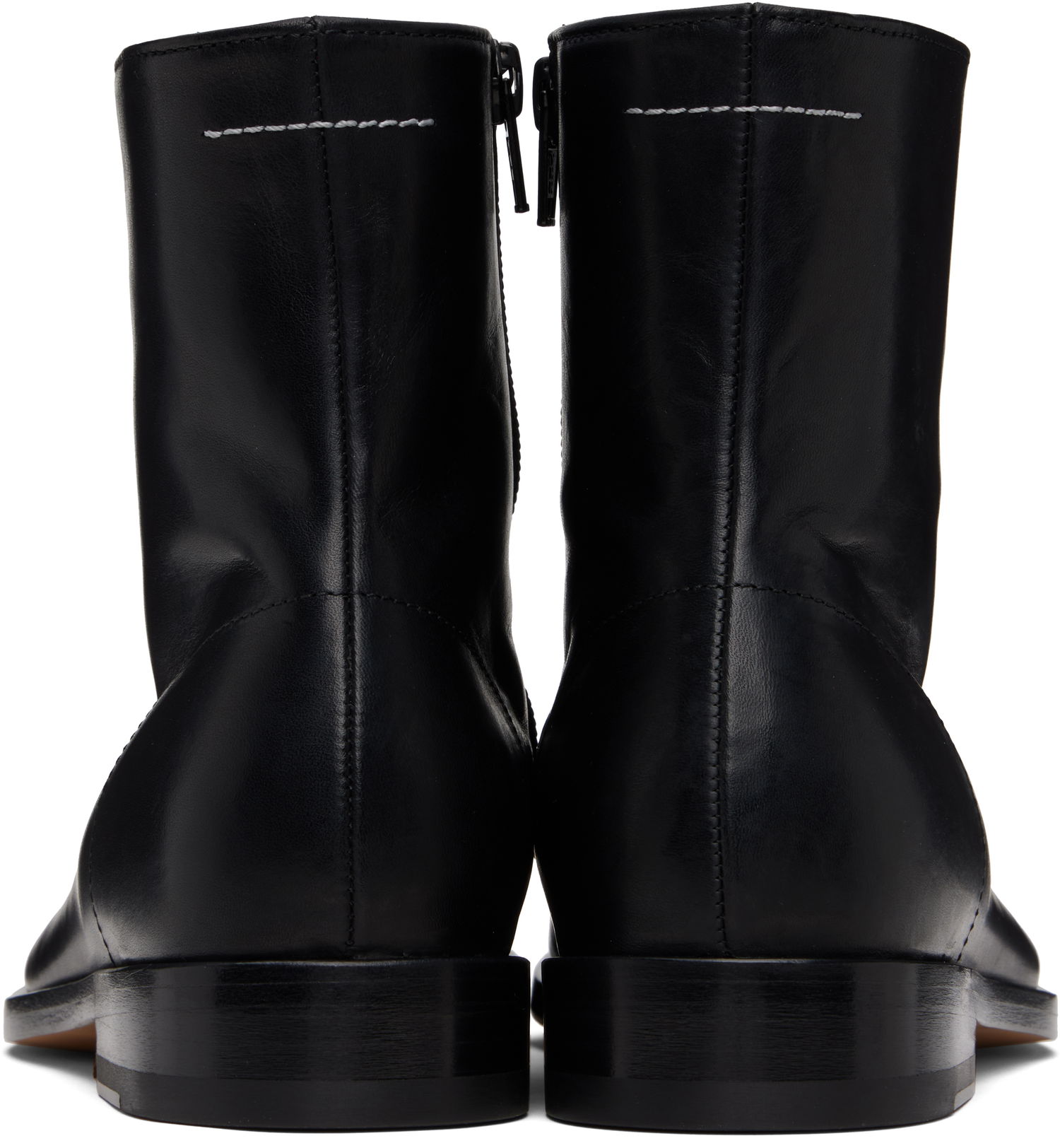 Tenisky a topánky Maison Margiela MM6 Maison Margiela Shiny Vegetable Tanned Leather Trunk Boots Čierna | S59WU0262 P5000, 1