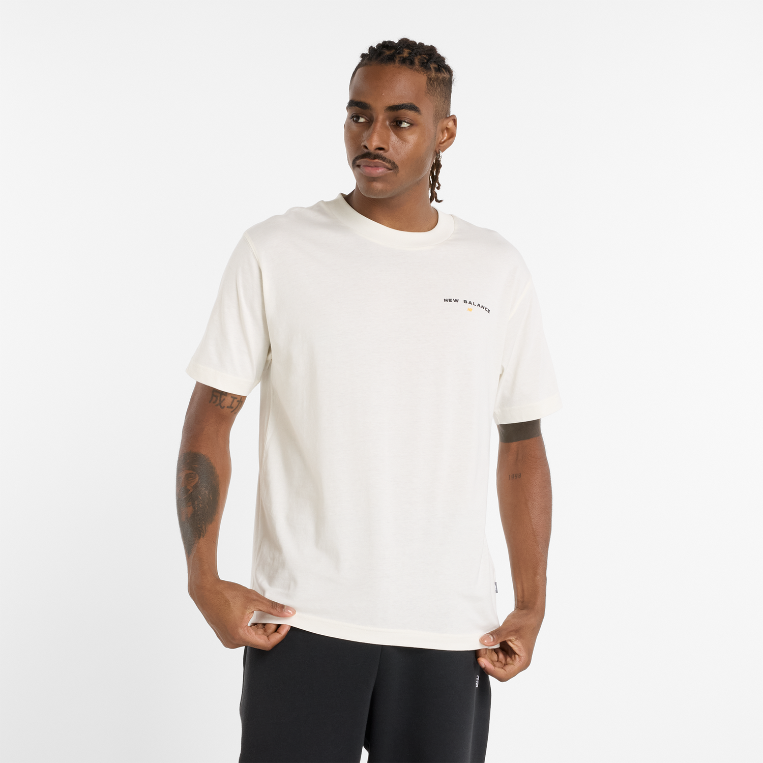 Tričko New Balance Men's Athletics Essentials T-Shirt Biela | NBMT51507SST, 0