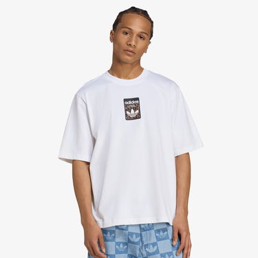 Tričko adidas Performance Oversized Leo Graphic T-Shirt Biela | JV7570, 1