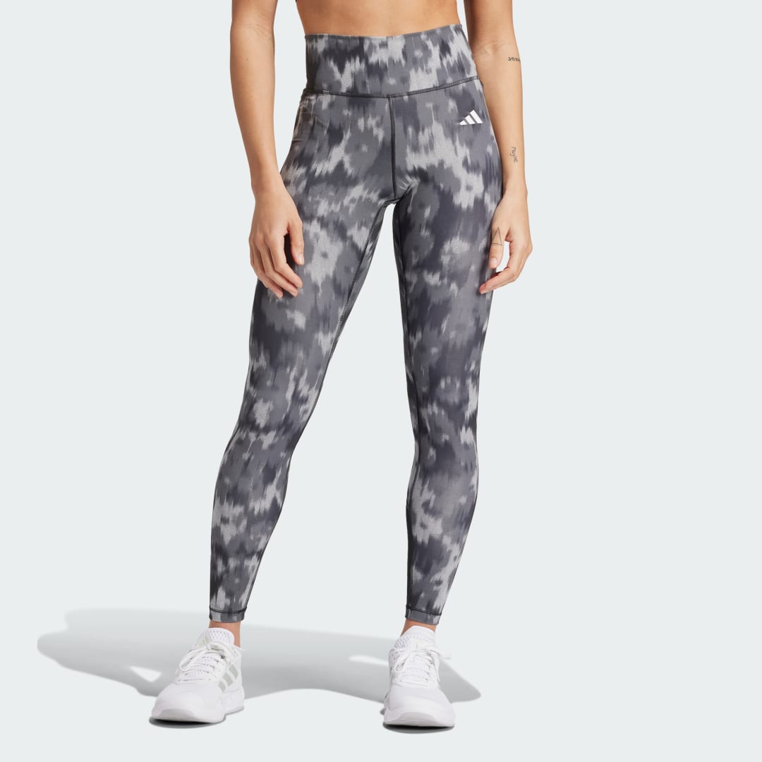 Legíny adidas Performance Essentials Allover Print Tie-Dye Leggings Šedá | IK5446, 0