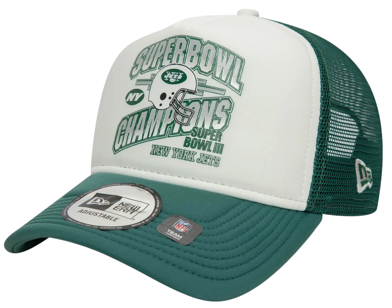 Šiltovka New Era New York Jets Super Bowl 9FORTY A-Frame Trucker Cap Zelené | 60595294-60595294, 0