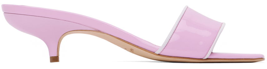 Doplnky Manolo Blahnik Manolo Blahnik Helamu Kitten Heel Mules Ružová | 224-1599, 0