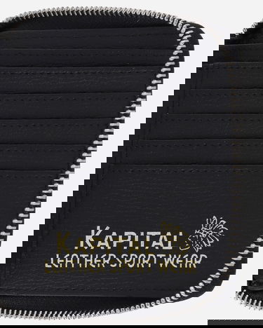 Peňaženka KAPITAL Thumb Up Bone Band Zip Wallet Čierna | K2503XG522 BLACK, 5
