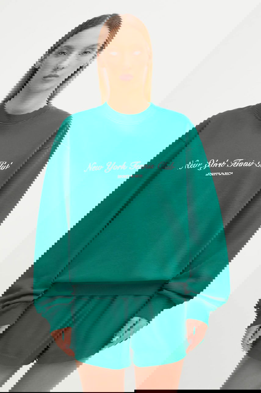 Mikina Sporty & Rich New York Tennis Club Graphic Print Sweatshirt Zelené | ST071621402GR03, 1