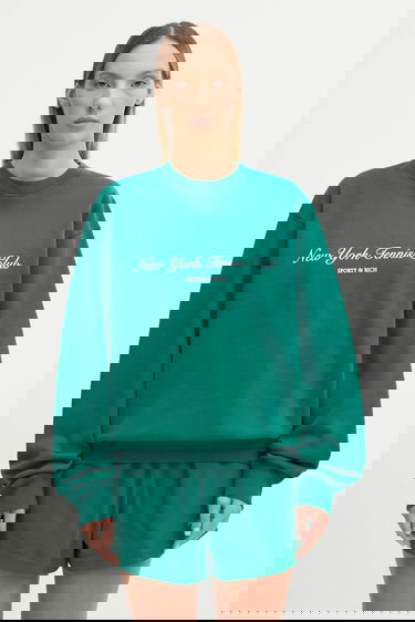 Mikina Sporty & Rich New York Tennis Club Graphic Print Sweatshirt Zelené | ST071621402GR03, 1