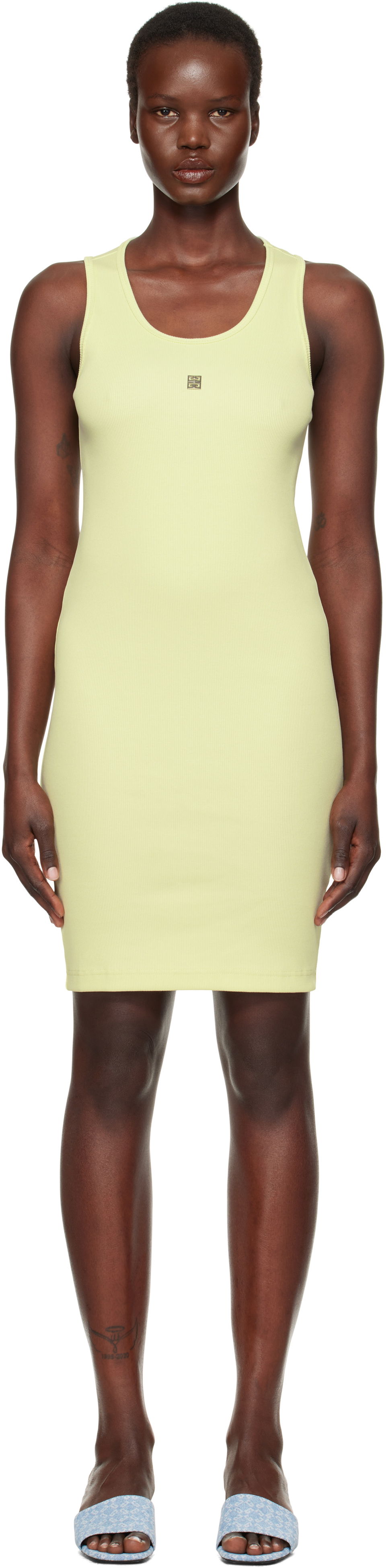 Šaty Givenchy Ribbed Tank Dress Zelené | BW21PS3YHY330, 0