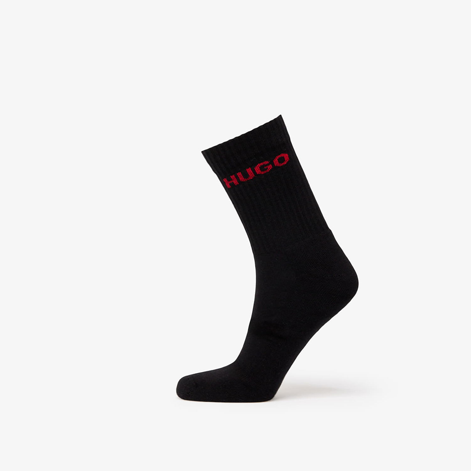 Ponožky BOSS Hugo Rib Logo Sock 6-Pack Black Čierna | 50510187-001, 1