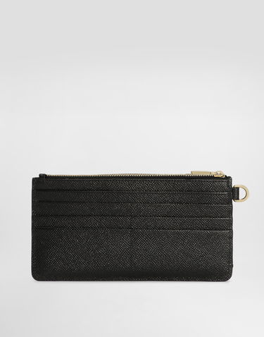 Peňaženka Dolce & Gabbana Dauphine Calfskin Card Holder With Wristlet Čierna | BI3335A100180999, 2
