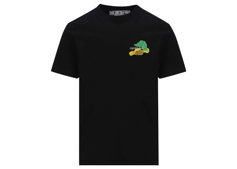Tričko Off-White Brush Arrows Slim Logo Print Skate T-shirt Black Čierna | OMAA027S23JER0041084