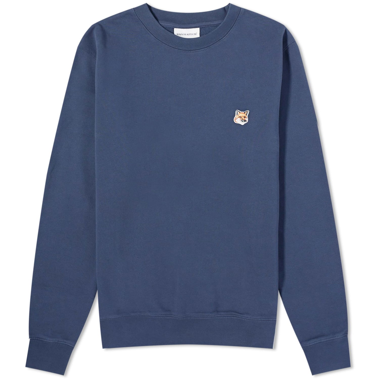 Sveter MAISON KITSUNÉ Patch Crewneck Navy | LM00301KM0001-P476, 0