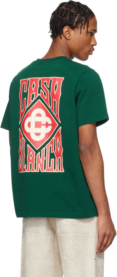 Tričko Casablanca Casablanca Gothic Stacked Logo Graphic T-Shirt Zelené | MS25-JTS-001-06, 3