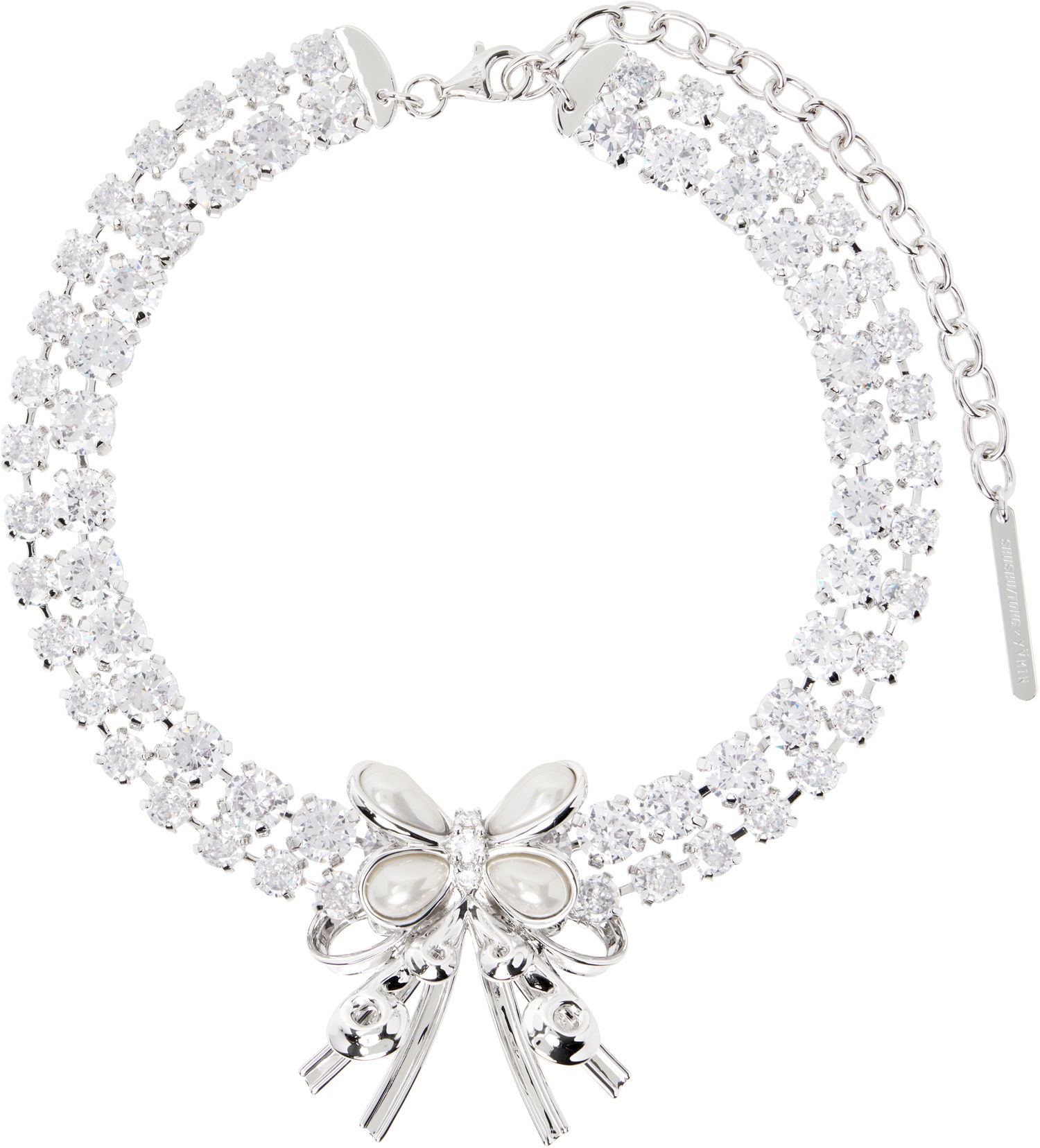 Náhrdelník SHUSHU/TONG SHUSHU/TONG YVMIN Edition Pearl Butterfly Double Zirconia Necklace Metalická | 24716SLV00NN, 0