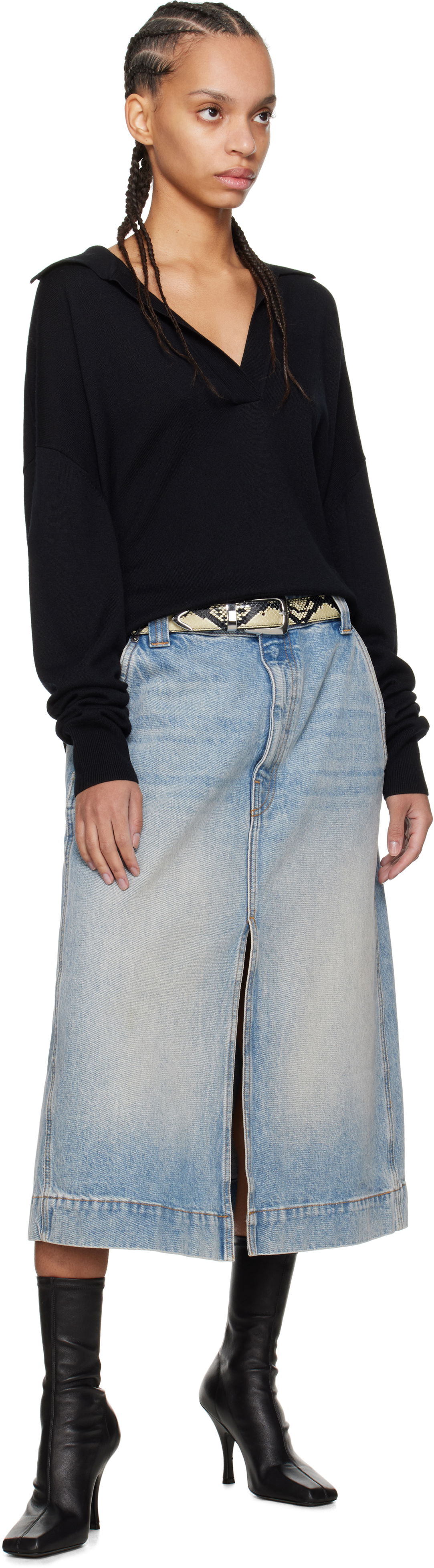 Khaite Benny Snakeskin Belt