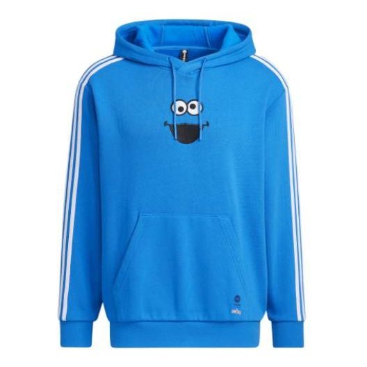 Mikina adidas Originals Sesame Street x adidas Hoodie with Cookie Monster Graphic Modrá | HD7297, 0