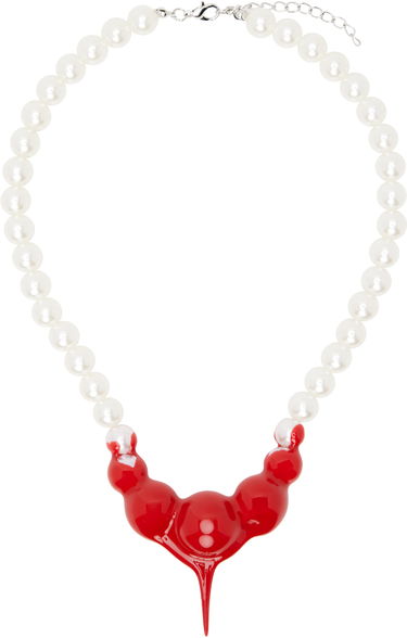 Náhrdelník Ottolinger Ottolinger Pearl Necklace with Red Pendant Červená | 125-902925-01, 0