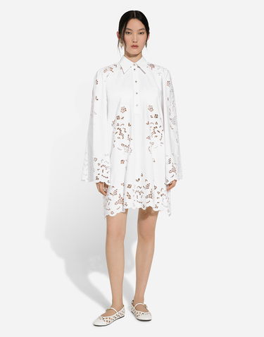 Košeľa Dolce & Gabbana Cotton Shirt Dress With Cut-Out Detailing Biela | F6JMIZGDCJLW0800, 1