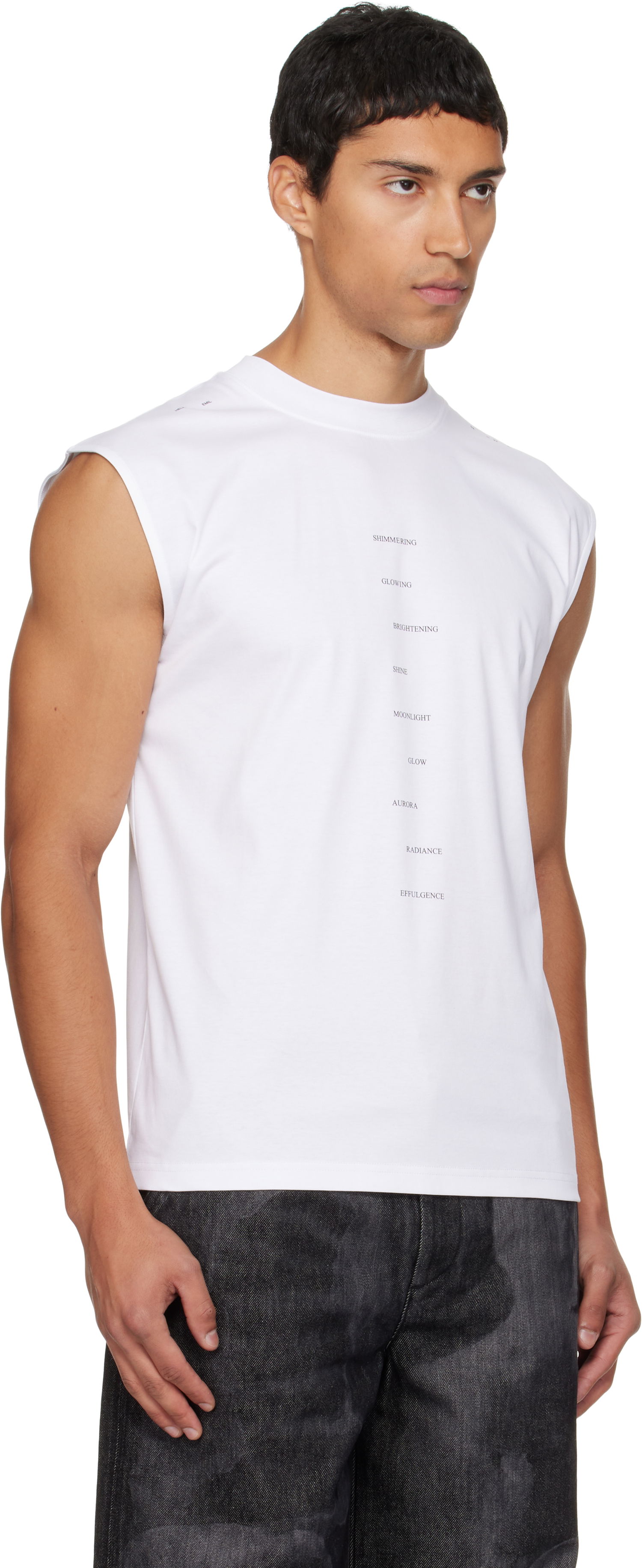 Tielko HELIOT EMIL HELIOT EMIL Effulgence Sleeveless T-Shirt Biela | AW25_M_09_151_WHT02, 1