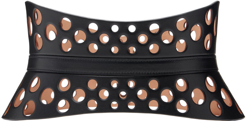 Opasok Alaïa ALAÏA Neo Bustier Leather Belt Čierna | AA1C095MCA289, 1