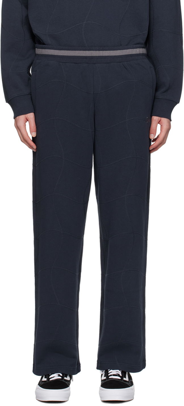 Navy Wave Sweatpants