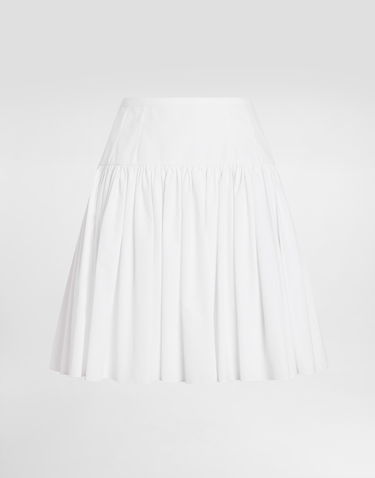 Sukňa Dolce & Gabbana Dolce & Gabbana Short Cotton Circle Skirt Biela | F4CFATFU61AW0800, 0