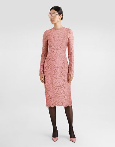 Šaty Dolce & Gabbana Dolce & Gabbana Floral Cordonetto Lace Sheath Dress Ružová | F6M0DTHLM7LF0473, 1