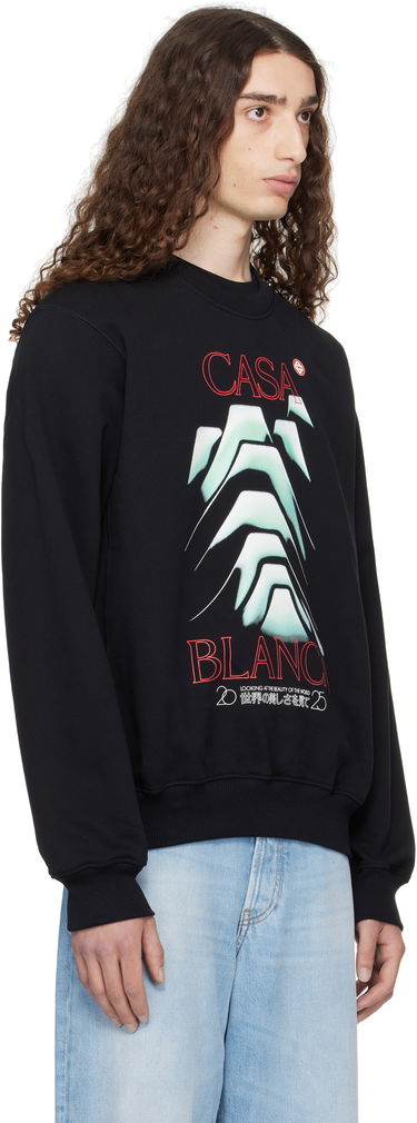 Mikina Casablanca Casablanca Frosty Mountain Graphic Sweatshirt Čierna | MPF25-JTP-293-05, 1