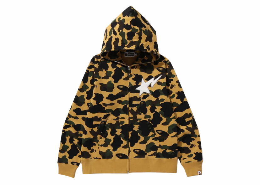 Mikina BAPE BAPE 1st Camo Full Zip Hoodie Yellow Žltá | 1J80-115-001