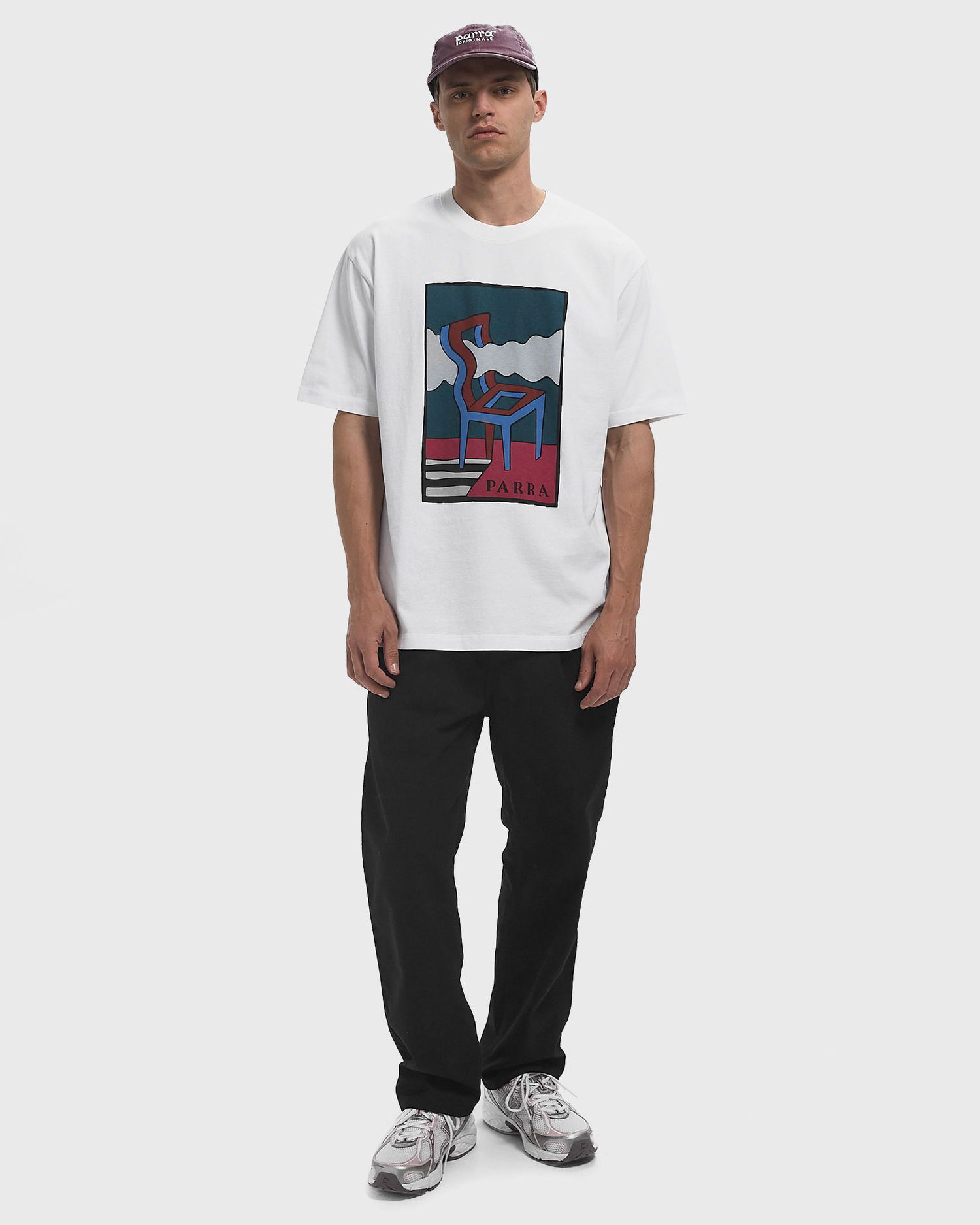 Tričko By Parra Parra Smoke Chair Graphic T-Shirt Biela | 53500, 1