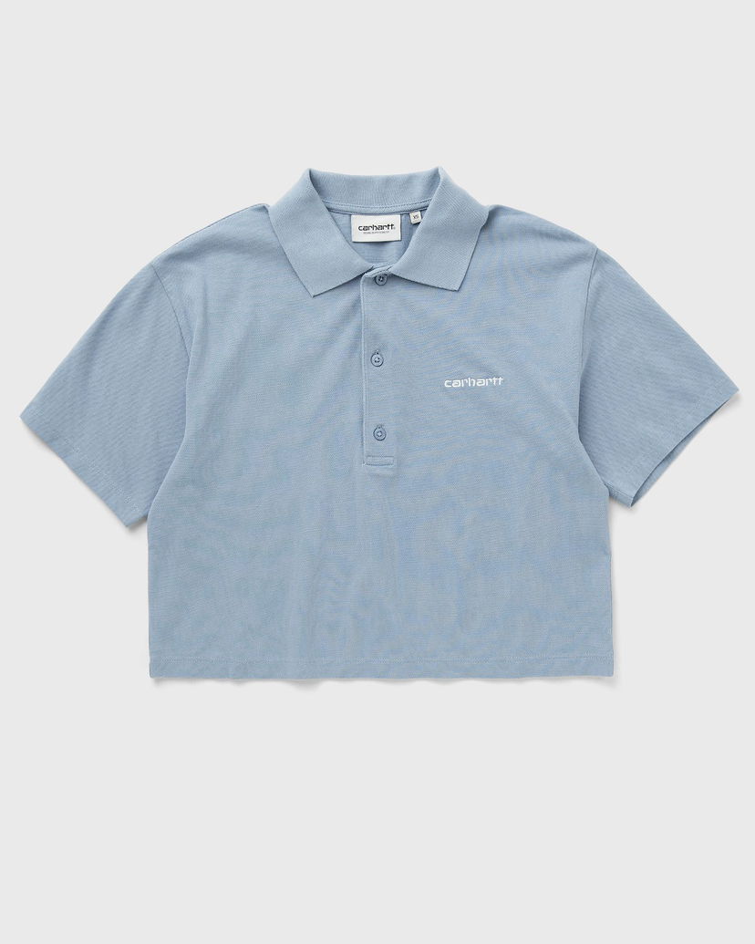 Polo tričko Carhartt WIP Women's Short Sleeve Script Polo Shirt Modrá | I034553-0F4.XX