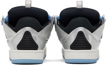 Tenisky a topánky LANVIN Silver & Blue Curb Metallic Leather Metalická | FU-SKDK12-META-H25, 1