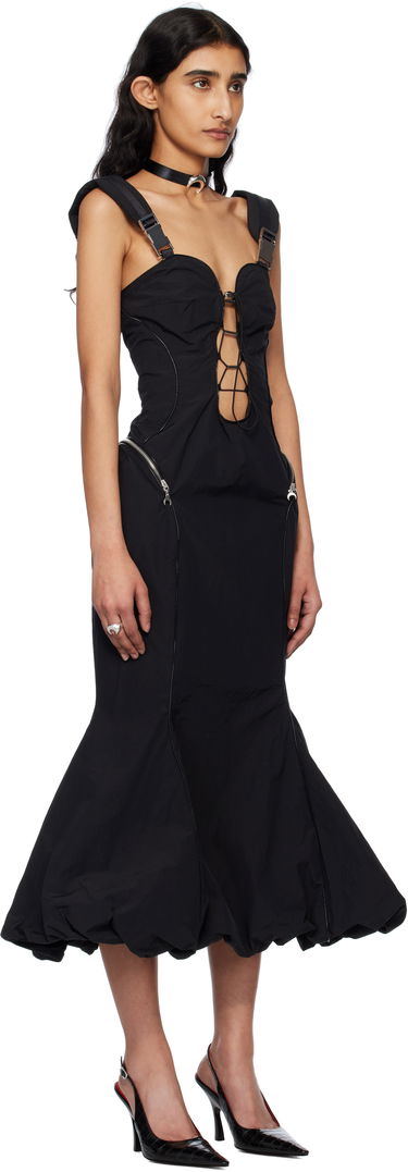 Šaty Marine Serre Marine Serre Recycled Nylon Midi Dress Čierna | WDR325A CWOV0041, 1