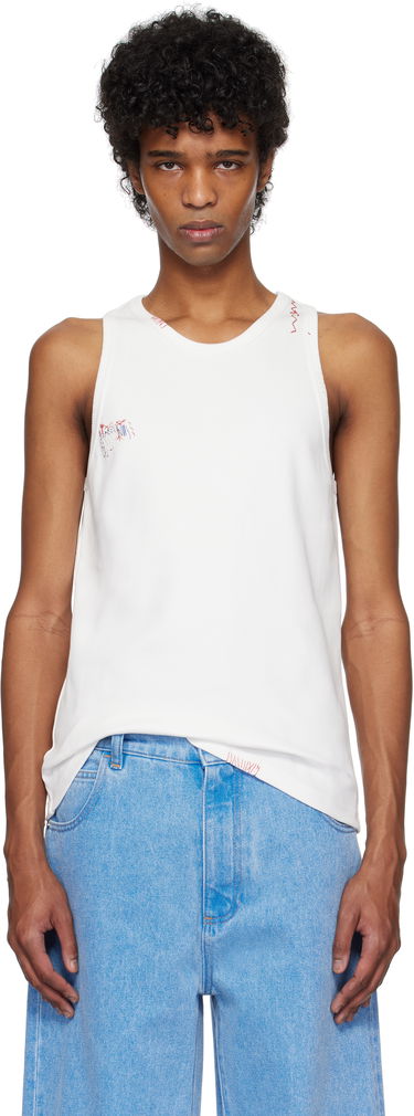 Tielko Marni Marni Fitted Tank Top Biela | HUMU0326S0 UTC458, 0