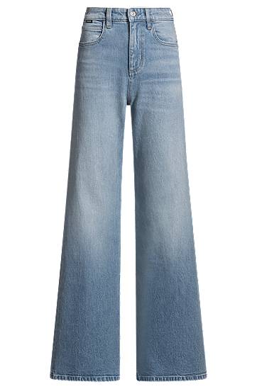 Džínsy BOSS Comfort-Stretch Flared Leg Jeans Modrá | 50538580, 0