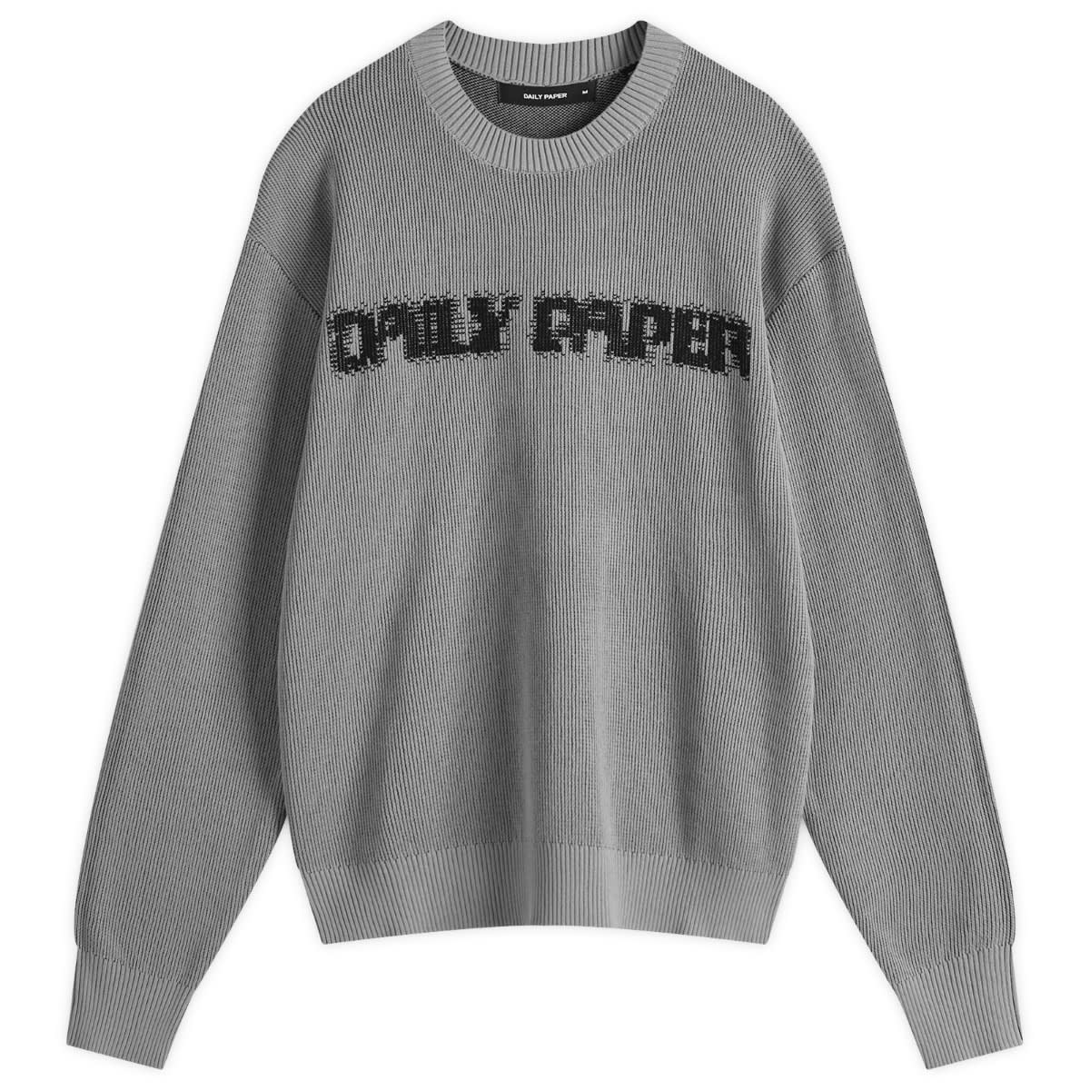 Sveter DAILY PAPER Logo Knit Sweater Šedá | 2511127, 0