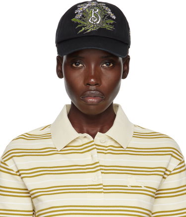 Šiltovka Burberry Burberry Daisy 'B' Gabardine Baseball Cap Čierna | 8103762, 0
