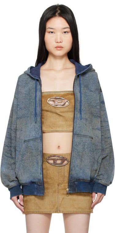 Mikina Diesel D-Hari-Fsf Denim Hoodie Jacket Modrá | A16492 068QE, 0
