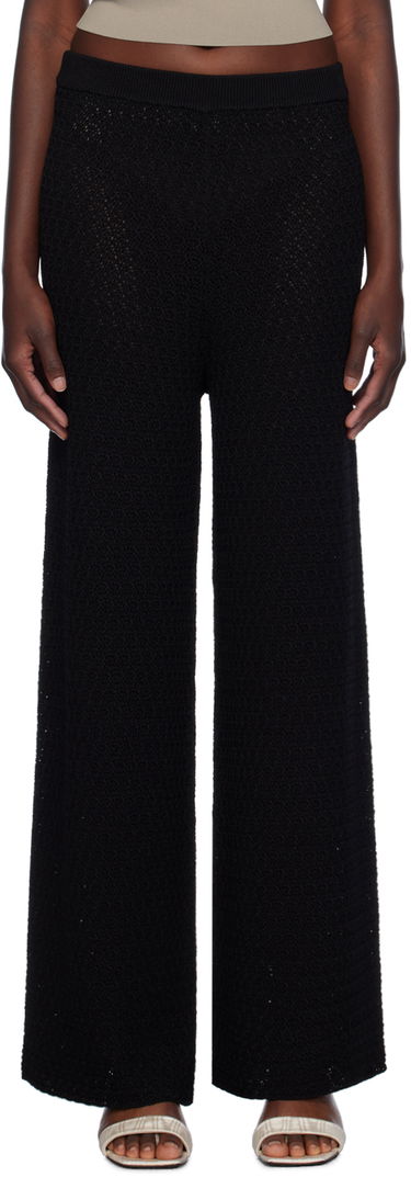 Nohavice TOTEME Wide-Leg Knit Trousers Čierna | 243-WRB0207-YA0040, 0