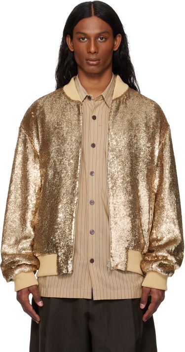 Bomber bunda Dries Van Noten Dries Van Noten Sequinned Bomber Jacket Metalická | 251-080546-1481, 0